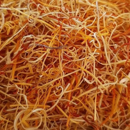 نمایی از ریشه زعفران پُر سرخ زروان